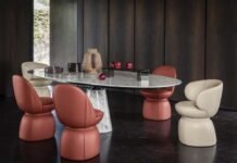 The Lepli collection by Kensaku Oshiro expands with two new seating options: a chair and an armchair