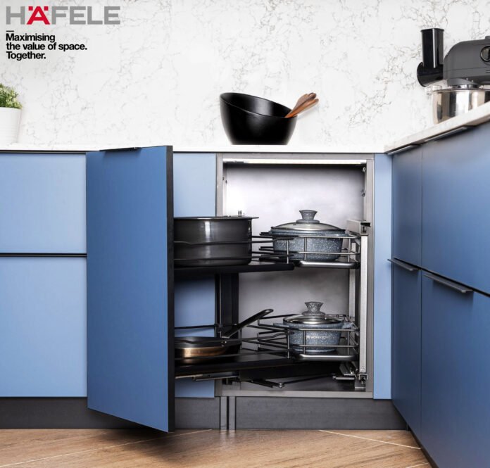Häfele Astute Corner Storage Solution with Logo (1)