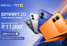 Infinix SMART 20 Goes on Sale at a Starting at ₹11,999 with 120Hz Display, 7.7mm Sleek Design, Segment-Best Connectivity and IP64 Durability