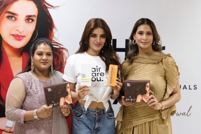 From Left to Right - Gayathri Devi, Nidhhi Agerwal and Prachi Mishra (Co Founders - Hair dare you)