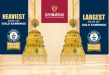 Joyalukkas breaks two Guinness World Records titles with the world’s heaviest and largest pair of gold earrings